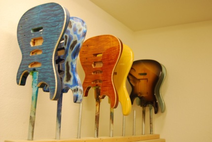 Grosh Guitars - Nitrocellulose lacquer drying